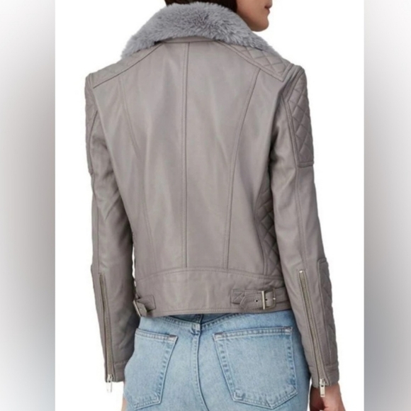 Samantha Sipos lamb leather moto jacket - Picture 3 of 7